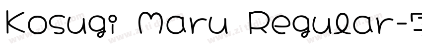Kosugi Maru Regular字体转换